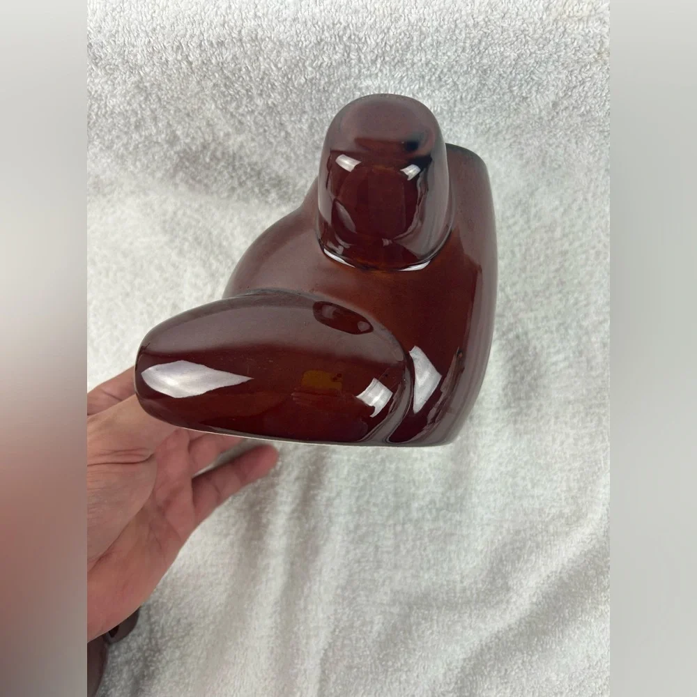VTG Aramis Glossy Brown Teddy Bear Ceramic Cookie Jar